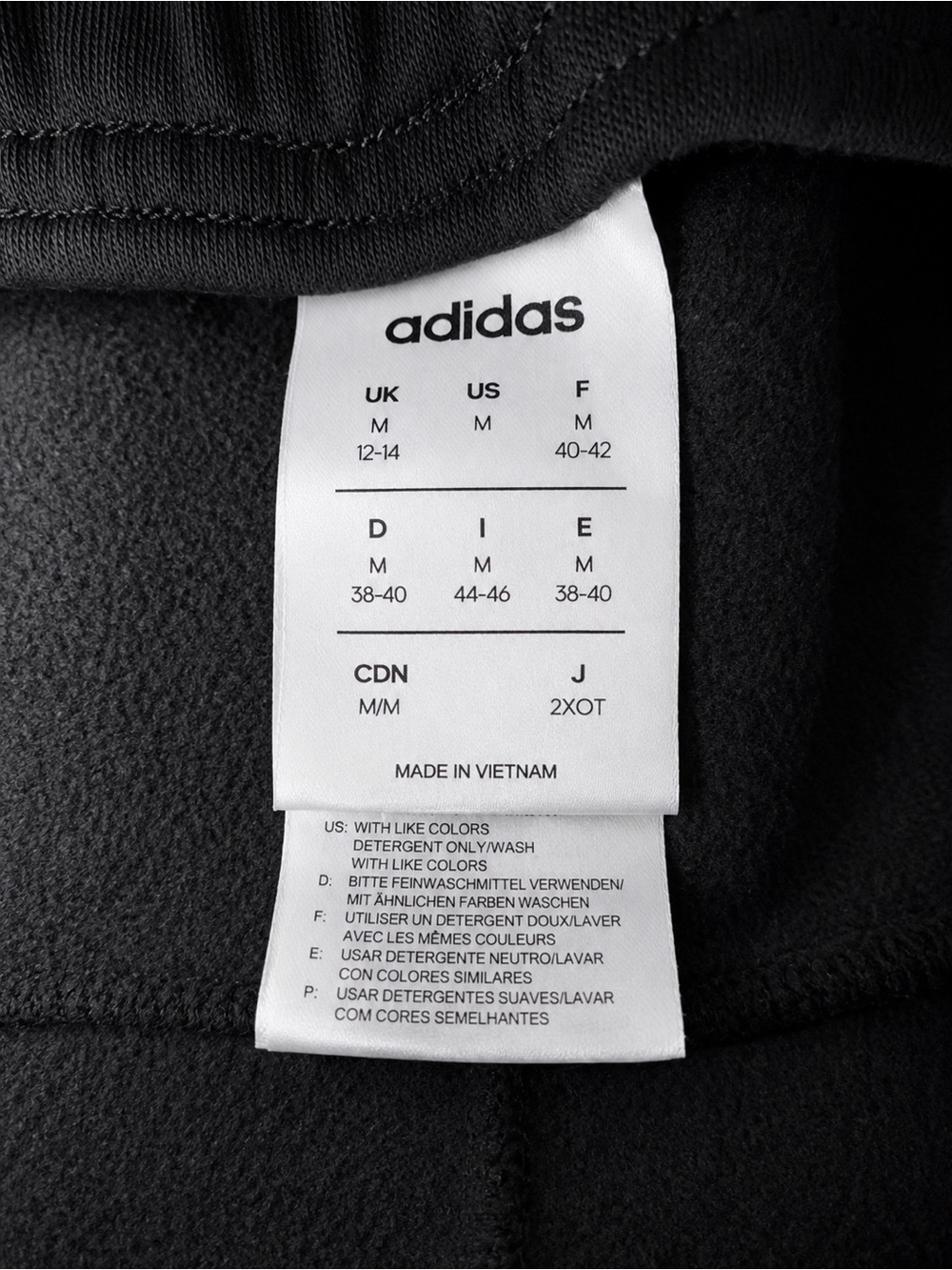 Adidas Essentials Linear Logo Fleece Joggers Black Sweatpants Womens Medium - Picture 2 of 3